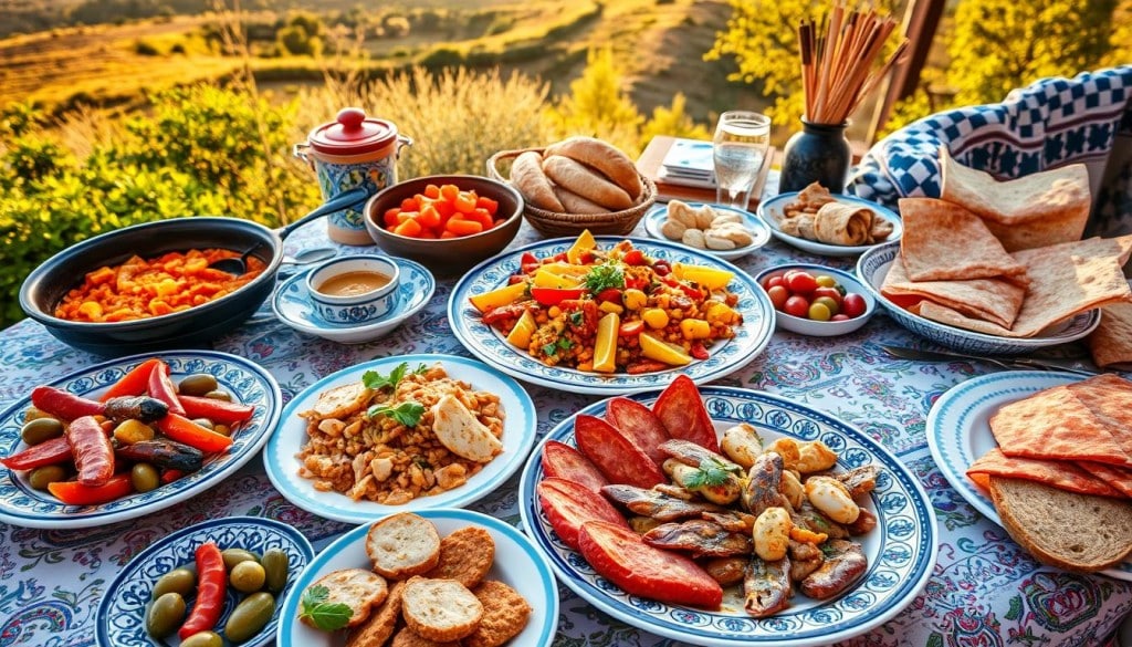 Iberian regional dishes showing Spanish and Portuguese culinary specialties
