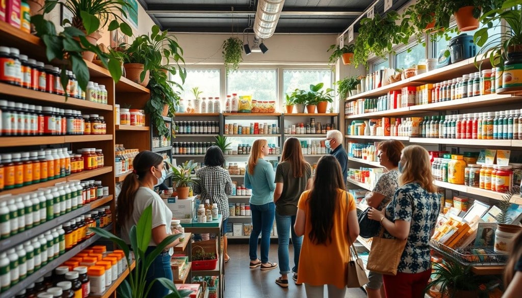 Local health shops and community recommendations