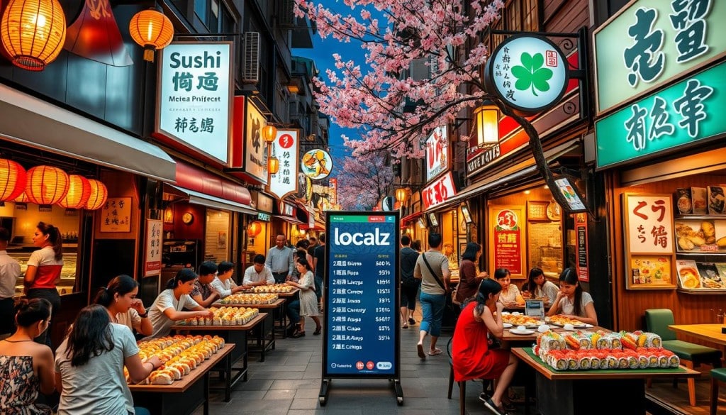 Local sushi restaurants with Localz directory