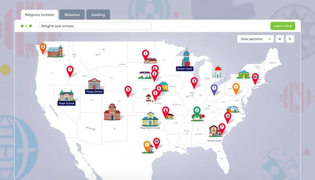 Localz searching listings for religious schools