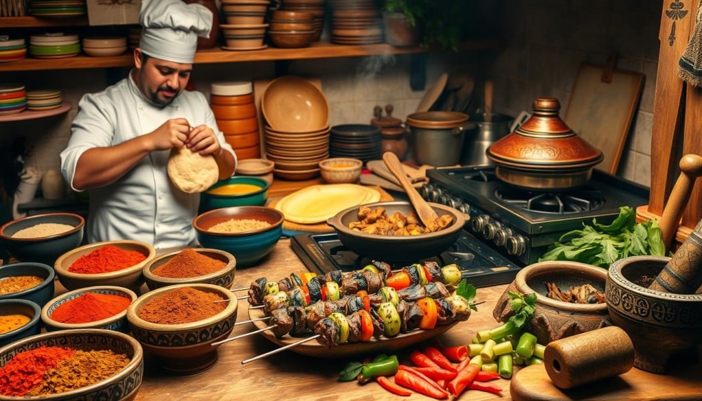 Middle Eastern cuisine cooking techniques