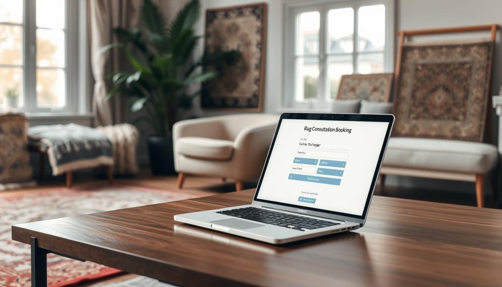 Online booking for rug consultation