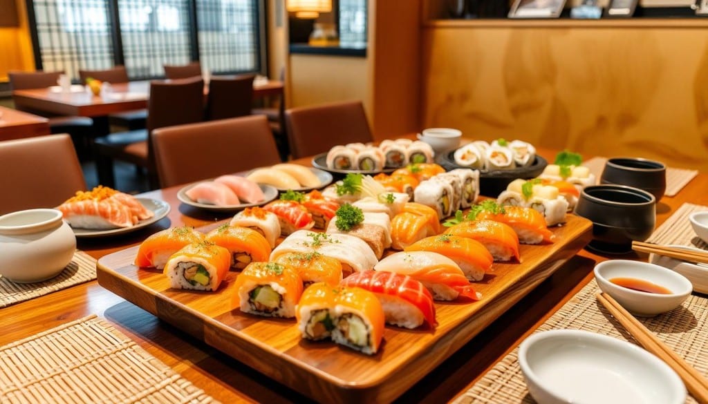 Traditional sushi dining experience with fresh fish