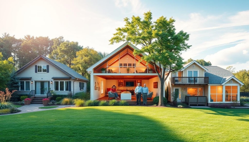 Types of retirement homes including independent living communities, assisted living facilities, and memory care units