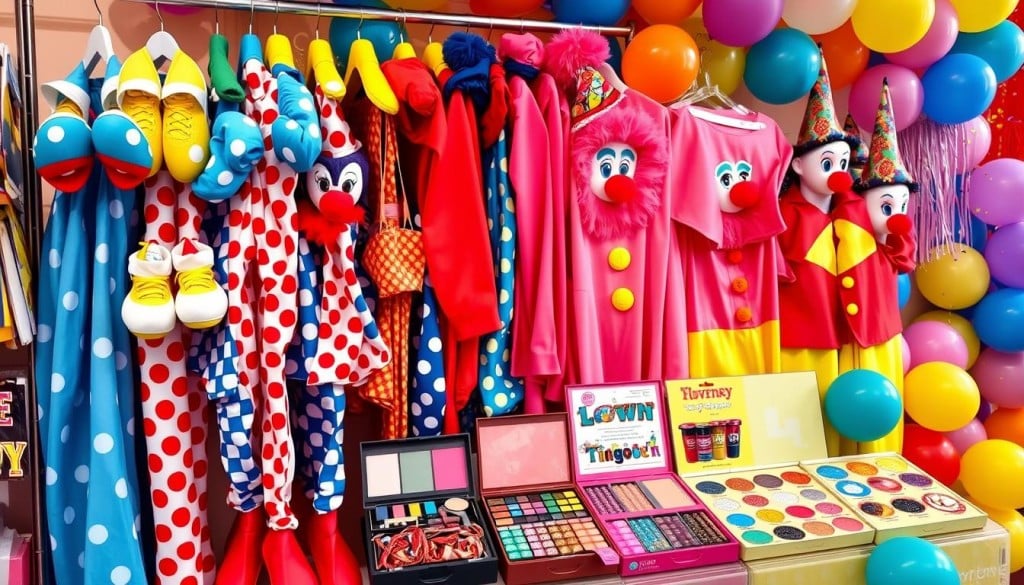 clown costumes and makeup for children's entertainment