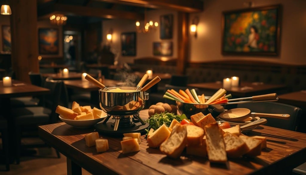 cozy fondue dining