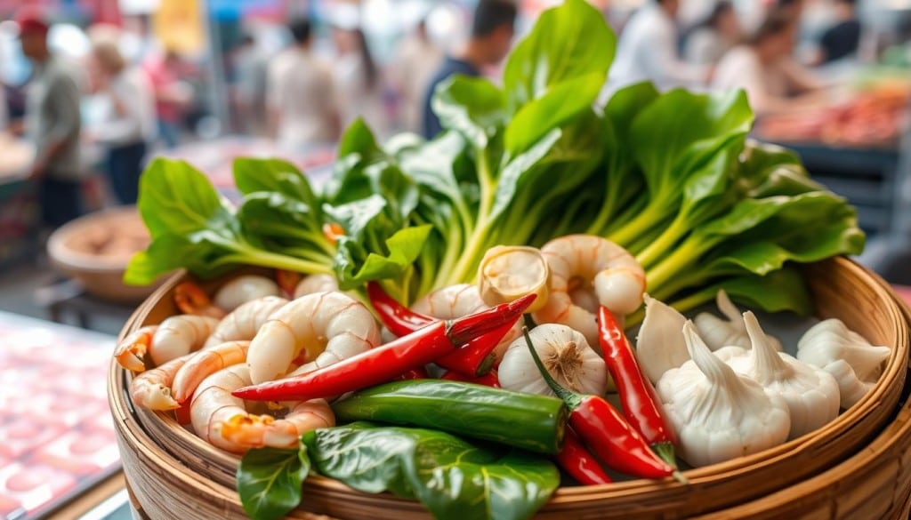 fresh ingredients in Cantonese food