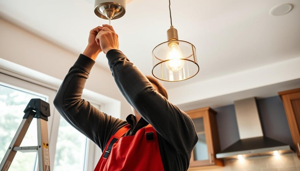 installing lighting fixtures