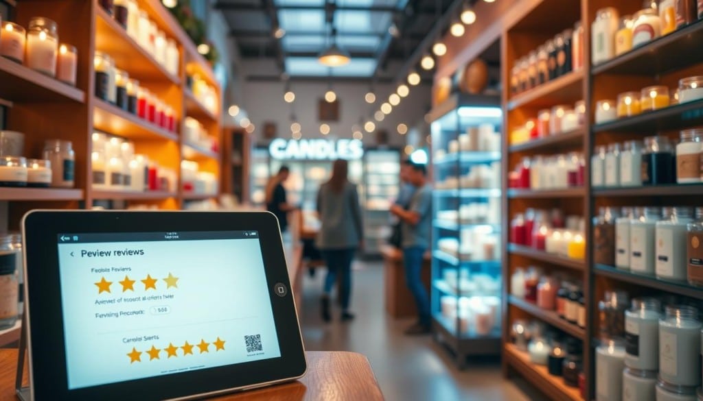 reading reviews to choose the right candle store