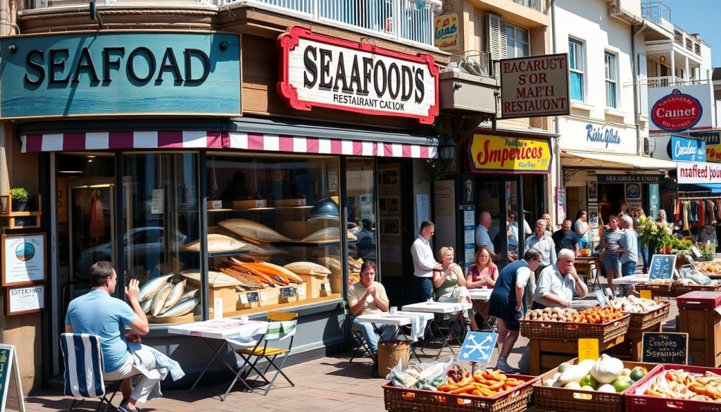 seafood restaurants and local businesses