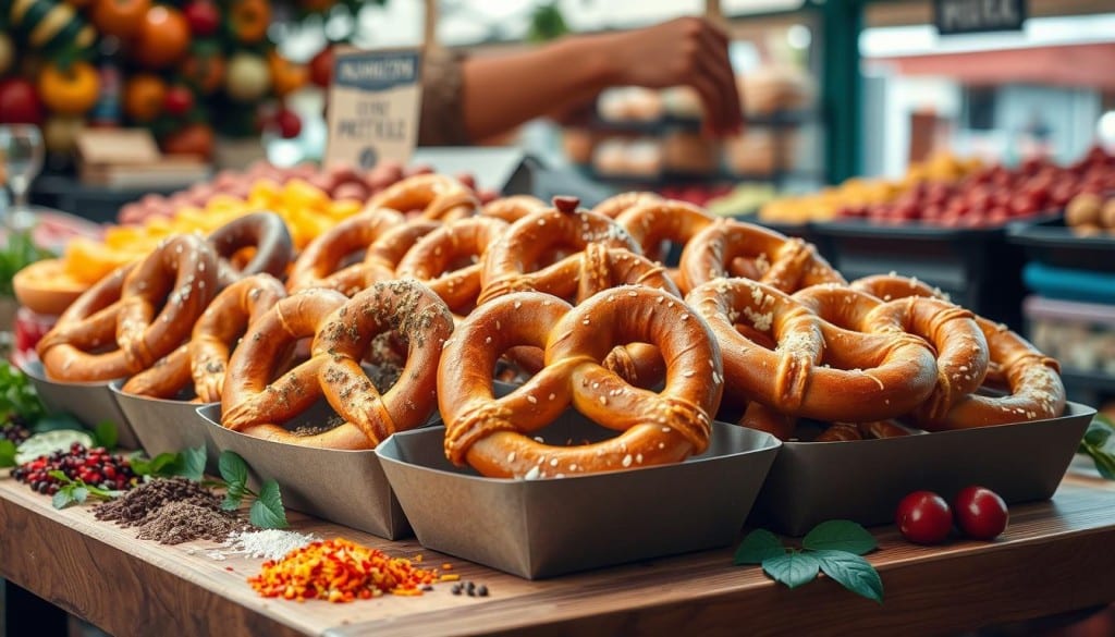 selecting fresh pretzels