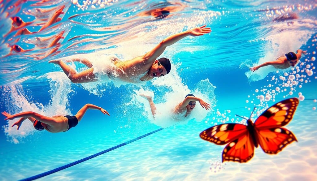 various swimming styles