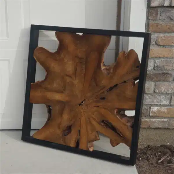Handmade Live Edge Wood Wall Decor with Black Frame, Cedar Wood Wall Decor Ornaments, Hanging Decor, Unique Home Gifts - Image 6