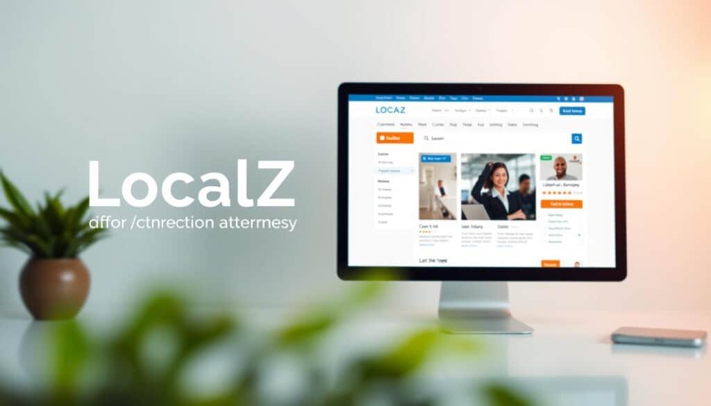 A visually striking image of the "LocalZ Online Directory for Car Accident Attorneys", presented against a clean and professional backdrop. The directory's logo is prominently displayed, with a modern, minimalist design that immediately conveys credibility and trustworthiness. The layout features a sleek, responsive web interface, showcasing detailed attorney profiles, user reviews, and intuitive search functionality. Soft, diffused lighting creates a warm, inviting atmosphere, while a subtle depth of field emphasizes the directory's core content. The overall composition exudes a sense of authority and expertise, perfectly aligning with the "Expert Business Attorney Services | USA Law" article.